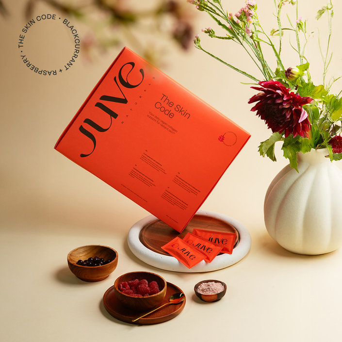 Juve Naturals, The Skin Code, Vegan collageen, bio- identiek plantaardig collageen booster, hyaluronzuur, vitamine C